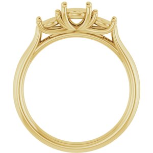 14K Yellow Gold 5.2 mm Round Engagement Ring Mounting