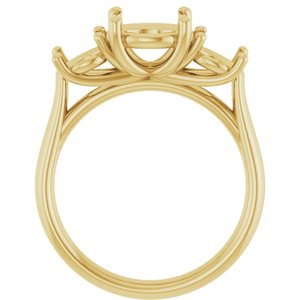 10K Yellow Gold 8.2 mm Round Engagement Ring Mounting