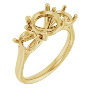 10K Yellow Gold 8.2 mm Round Engagement Ring Mounting
