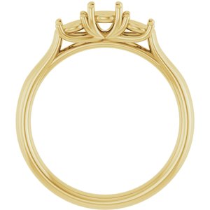14K Yellow Gold 4.1 mm Round Engagement Ring Mounting