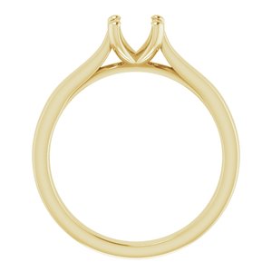 14K Yellow Gold 5.5 mm Round Engagement Ring Mounting