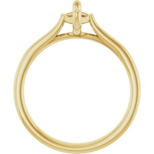 14K Yellow Gold 10x5 mm Marquise Engagement Ring Mounting