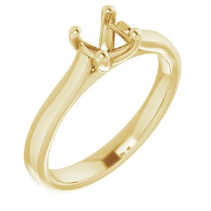 18K Yellow Gold 5.5 mm Round Engagement Ring Mounting