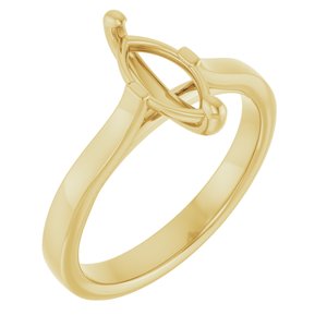 14K Yellow Gold 10x5 mm Marquise Engagement Ring Mounting