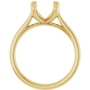 14K Yellow Gold 10x8 mm Oval Engagement Ring Mounting