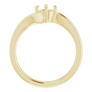 10K Yellow Gold  4.8 mm Round Solitaire Engagement Ring Mounting