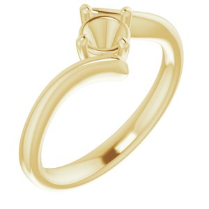 10K Yellow Gold  4.8 mm Round Solitaire Engagement Ring Mounting