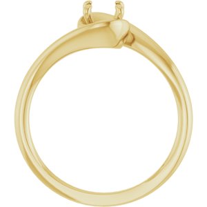 14K Yellow Gold 5.2 mm Round Engagement Ring Mounting