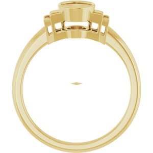 14K Yellow Gold 7x5 mm Oval Engagement Ring Mounting