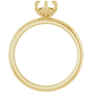 14K Yellow Gold 5.8 mm Round Solitaire Engagement Ring Mounting