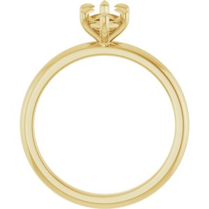 10K Yellow Gold 10x5 mm Marquise Solitaire Engagement Ring Mounting