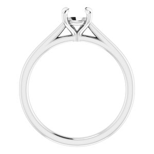 Platinum  5.5 mm Round Solitaire Engagement Ring Mounting