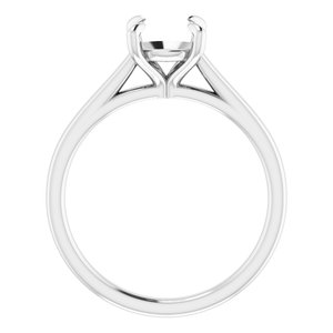 Platinum  7 mm Round Solitaire Engagement Ring Mounting