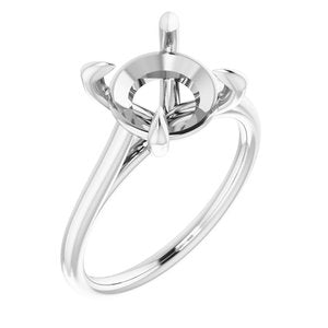 Platinum  9.4 mm Round Solitaire Engagement Ring Mounting