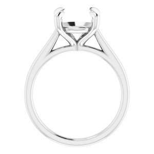 Platinum  9.4 mm Round Solitaire Engagement Ring Mounting