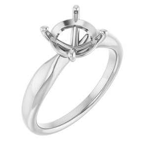 Platinum  8.2 mm Round Solitaire Engagement Ring Mounting