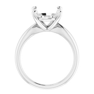 Platinum  14x10 mm Oval Solitaire Engagement Ring Mounting
