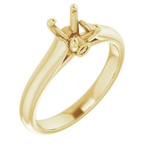 14K Yellow Gold 7x5 mm Oval Engagement Ring Mounting