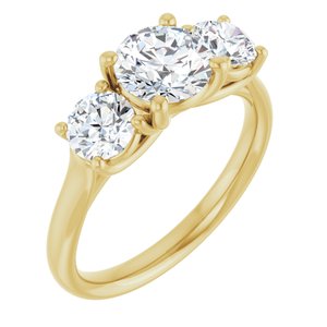 14K Yellow Gold 1 3/4 CTW Lab-Grown Diamond Engagement Ring