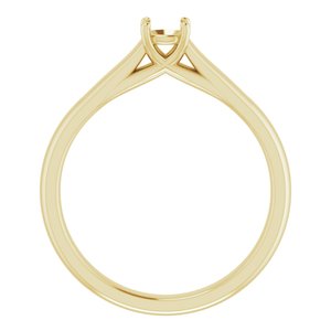 14K Yellow Gold 4.1 mm Round Solitaire Ring Mounting