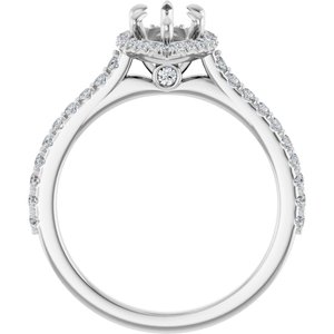Platinum 10x5 mm Marquise 3/8 CTW Lab-Grown Diamond Semi-Set Engagement Ring