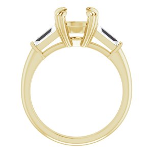 14K Yellow Gold 8.2 mm Round 1/2 CTW Lab-Grown Diamond Semi-Set Engagement Ring