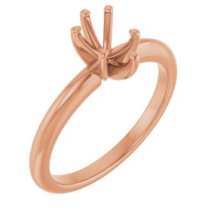 14K Rose Gold  7x5 mm Pear Solitaire Engagement Ring Mounting