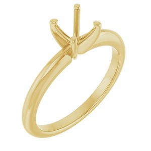 10K Yellow Gold  5.8 mm Round Solitaire Engagement Ring Mounting