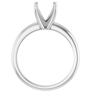 Platinum  8 mm Round Solitaire Engagement Ring Mounting