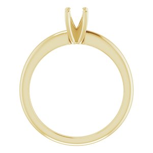 10K Yellow Gold  6x4 mm Oval Solitaire Engagement Ring Mounting