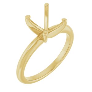 18K Yellow Gold  10x8 mm Oval Solitaire Engagement Ring Mounting