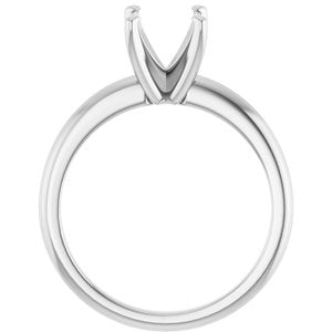 Platinum  9x7 mm Oval Solitaire Engagement Ring Mounting