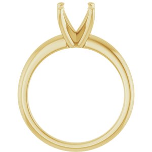 18K Yellow Gold  9x7 mm Oval Solitaire Engagement Ring Mounting