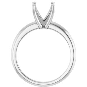 Platinum  8.2 mm Round Solitaire Engagement Ring Mounting