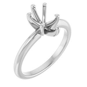 Platinum  9x6 mm Pear Solitaire Engagement Ring Mounting