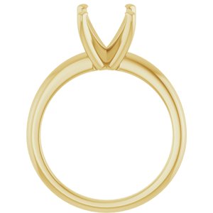 18K Yellow Gold  10x8 mm Oval Solitaire Engagement Ring Mounting