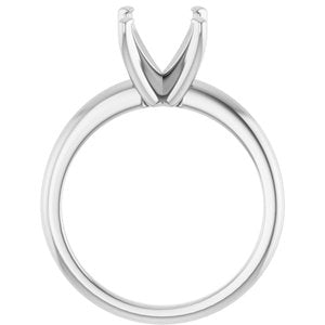 Platinum  10x8 mm Oval Solitaire Engagement Ring Mounting
