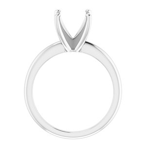 Platinum  9 mm Round Solitaire Engagement Ring Mounting
