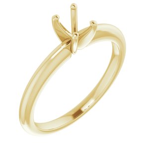 10K Yellow Gold  6x4 mm Oval Solitaire Engagement Ring Mounting