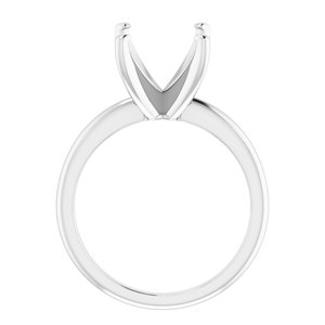 Platinum  12x10 mm Oval Solitaire Engagement Ring Mounting