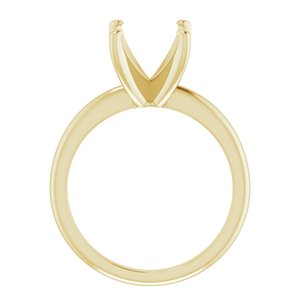 18K Yellow Gold  11x9 mm Oval Solitaire Engagement Ring Mounting