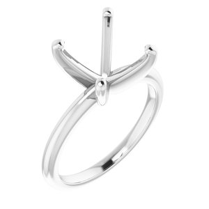 Continuum Sterling Silver  8 mm Square Solitaire Engagement Ring Mounting