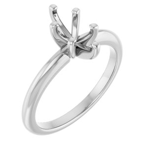 14K White Gold  9x4.5 mm Marquise Solitaire Engagement Ring Mounting