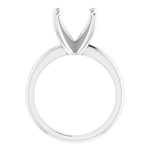 Continuum Sterling Silver  8 mm Square Solitaire Engagement Ring Mounting