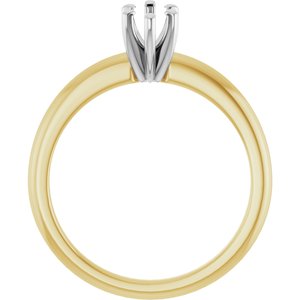 14K Yellow/White Gold  8x4 mm Marquise Solitaire Engagement Ring Mounting