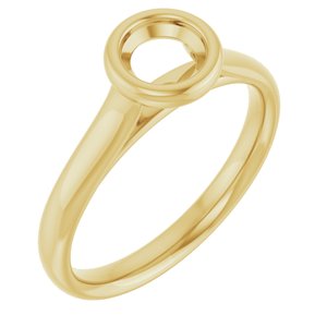 10K Yellow Gold  5.2 mm Round Solitaire Engagement Ring Mounting