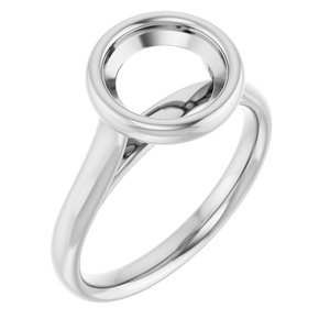 14K White Gold 8.2 mm Round Solitaire Engagement Ring Mounting