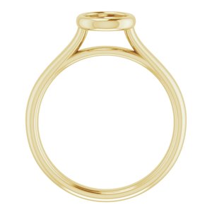 10K Yellow Gold  5.5 mm Round Solitaire Engagement Ring Mounting