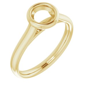 10K Yellow Gold  5.5 mm Round Solitaire Engagement Ring Mounting