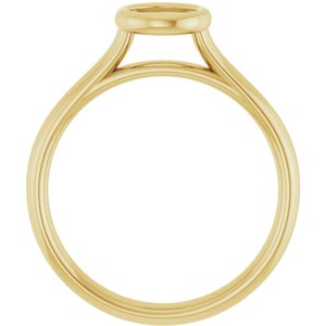 10K Yellow Gold  5.2 mm Round Solitaire Engagement Ring Mounting